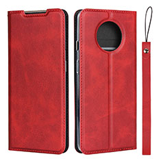 Handytasche Stand Schutzhülle Flip Leder Hülle T03 für OnePlus 7T Rot