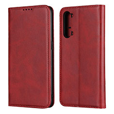 Handytasche Stand Schutzhülle Flip Leder Hülle T03 für Oppo A91 Rot