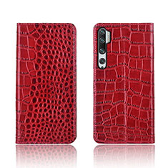 Handytasche Stand Schutzhülle Flip Leder Hülle T03 für Xiaomi Mi Note 10 Rot