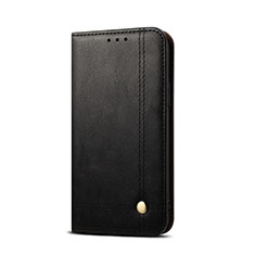 Handytasche Stand Schutzhülle Flip Leder Hülle T03 für Xiaomi Redmi 9A Schwarz