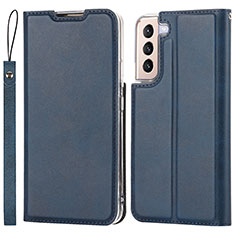 Handytasche Stand Schutzhülle Flip Leder Hülle T03D für Samsung Galaxy S21 Plus 5G Blau