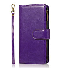 Handytasche Stand Schutzhülle Flip Leder Hülle T04 für Apple iPhone 12 Pro Max Violett