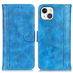 Handytasche Stand Schutzhülle Flip Leder Hülle T04 für Apple iPhone 14 Blau