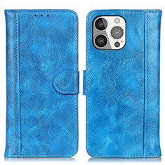 Handytasche Stand Schutzhülle Flip Leder Hülle T04 für Apple iPhone 14 Pro Blau