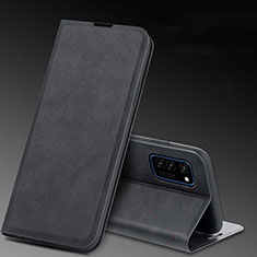 Handytasche Stand Schutzhülle Flip Leder Hülle T04 für Huawei Honor V30 5G Schwarz