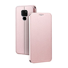 Handytasche Stand Schutzhülle Flip Leder Hülle T04 für Huawei Mate 20 X 5G Rosegold