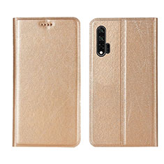 Handytasche Stand Schutzhülle Flip Leder Hülle T04 für Huawei Nova 6 Gold