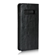 Handytasche Stand Schutzhülle Flip Leder Hülle T04 für Samsung Galaxy S10 5G Schwarz