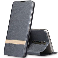 Handytasche Stand Schutzhülle Flip Leder Hülle T04 für Xiaomi Mi 9T Grau