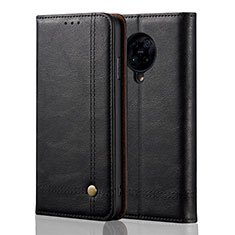 Handytasche Stand Schutzhülle Flip Leder Hülle T04 für Xiaomi Redmi K30 Pro Zoom Schwarz