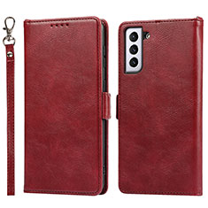 Handytasche Stand Schutzhülle Flip Leder Hülle T04D für Samsung Galaxy S22 Plus 5G Rot