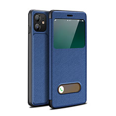 Handytasche Stand Schutzhülle Flip Leder Hülle T05 für Apple iPhone 12 Mini Blau