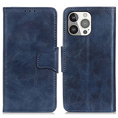 Handytasche Stand Schutzhülle Flip Leder Hülle T05 für Apple iPhone 14 Pro Max Blau