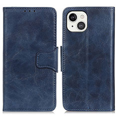 Handytasche Stand Schutzhülle Flip Leder Hülle T05 für Apple iPhone 15 Blau