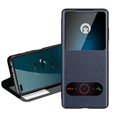 Handytasche Stand Schutzhülle Flip Leder Hülle T05 für Huawei Honor V30 5G Blau