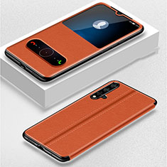 Handytasche Stand Schutzhülle Flip Leder Hülle T05 für Huawei Nova 5 Pro Orange