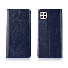 Handytasche Stand Schutzhülle Flip Leder Hülle T05 für Huawei Nova 7i Blau