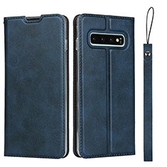 Handytasche Stand Schutzhülle Flip Leder Hülle T05 für Samsung Galaxy S10 5G Blau