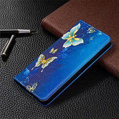 Handytasche Stand Schutzhülle Flip Leder Hülle T05 für Xiaomi Mi 10i 5G Blau