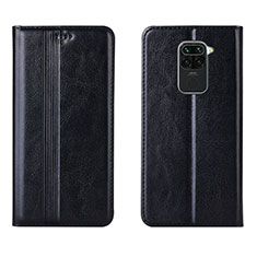 Handytasche Stand Schutzhülle Flip Leder Hülle T05 für Xiaomi Redmi Note 9 Schwarz