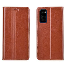 Handytasche Stand Schutzhülle Flip Leder Hülle T06 für Huawei Honor V30 5G Orange