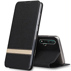 Handytasche Stand Schutzhülle Flip Leder Hülle T06 für Huawei Nova 5 Pro Schwarz