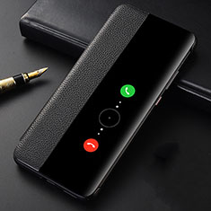 Handytasche Stand Schutzhülle Flip Leder Hülle T06 für Huawei P40 Pro Schwarz