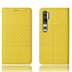 Handytasche Stand Schutzhülle Flip Leder Hülle T06 für Xiaomi Mi Note 10 Gelb