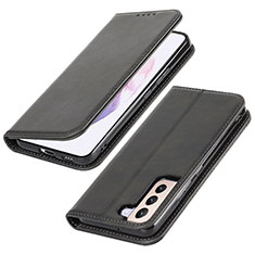 Handytasche Stand Schutzhülle Flip Leder Hülle T06D für Samsung Galaxy S21 FE 5G Schwarz