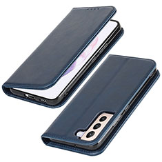 Handytasche Stand Schutzhülle Flip Leder Hülle T06D für Samsung Galaxy S22 5G Blau