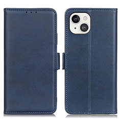 Handytasche Stand Schutzhülle Flip Leder Hülle T07 für Apple iPhone 14 Blau