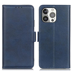 Handytasche Stand Schutzhülle Flip Leder Hülle T07 für Apple iPhone 14 Pro Blau