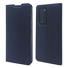 Handytasche Stand Schutzhülle Flip Leder Hülle T07 für Huawei P40 Pro Blau