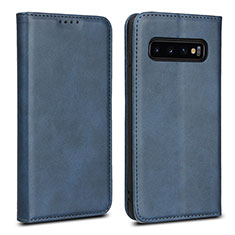 Handytasche Stand Schutzhülle Flip Leder Hülle T07 für Samsung Galaxy S10 5G Blau