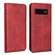 Handytasche Stand Schutzhülle Flip Leder Hülle T07 für Samsung Galaxy S10 5G Rot