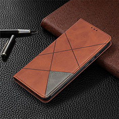 Handytasche Stand Schutzhülle Flip Leder Hülle T07 für Xiaomi Redmi 9AT Braun