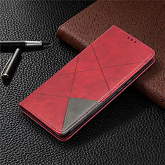 Handytasche Stand Schutzhülle Flip Leder Hülle T07 für Xiaomi Redmi 9i Rot