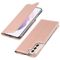 Handytasche Stand Schutzhülle Flip Leder Hülle T07D für Samsung Galaxy S21 Plus 5G Rosegold