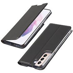 Handytasche Stand Schutzhülle Flip Leder Hülle T07D für Samsung Galaxy S21 Plus 5G Schwarz