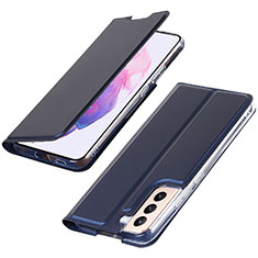 Handytasche Stand Schutzhülle Flip Leder Hülle T07D für Samsung Galaxy S22 Plus 5G Blau