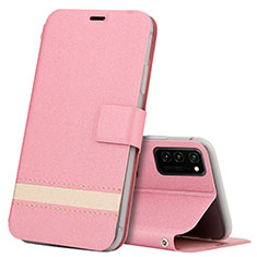 Handytasche Stand Schutzhülle Flip Leder Hülle T08 für Huawei Honor V30 Pro 5G Rosa