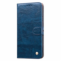 Handytasche Stand Schutzhülle Flip Leder Hülle T08 für Xiaomi Redmi Note 9 Blau