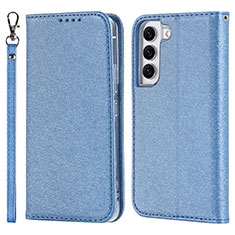 Handytasche Stand Schutzhülle Flip Leder Hülle T08D für Samsung Galaxy S21 5G Blau