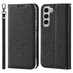 Handytasche Stand Schutzhülle Flip Leder Hülle T08D für Samsung Galaxy S22 Plus 5G Schwarz