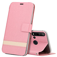 Handytasche Stand Schutzhülle Flip Leder Hülle T09 für Huawei Nova 5i Rosa