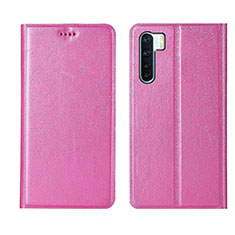 Handytasche Stand Schutzhülle Flip Leder Hülle T09 für Oppo F15 Rosa