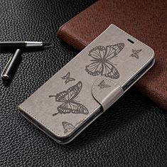Handytasche Stand Schutzhülle Flip Leder Hülle T09 für Xiaomi Redmi 9i Grau