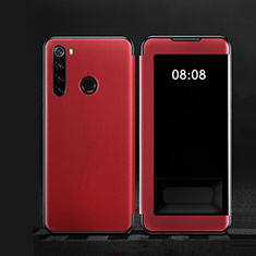 Handytasche Stand Schutzhülle Flip Leder Hülle T09 für Xiaomi Redmi Note 8 (2021) Rot