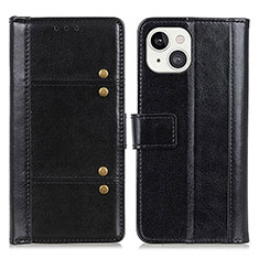 Handytasche Stand Schutzhülle Flip Leder Hülle T10 für Apple iPhone 13 Mini Schwarz