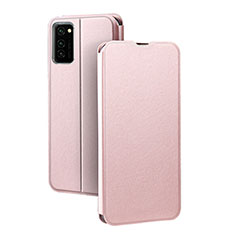 Handytasche Stand Schutzhülle Flip Leder Hülle T10 für Huawei Honor V30 5G Rosegold